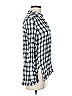 Le Lis 100% Rayon Checkered-gingham Blue Long Sleeve Blouse Size M - photo 4