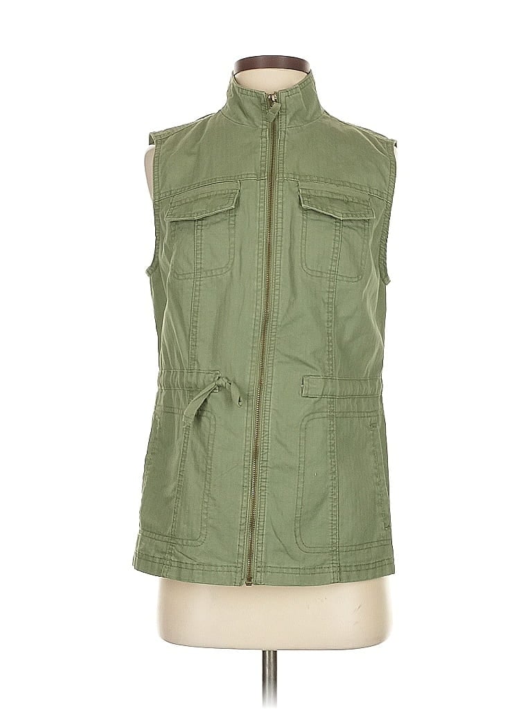 Pre-owned Merona Vest In Green