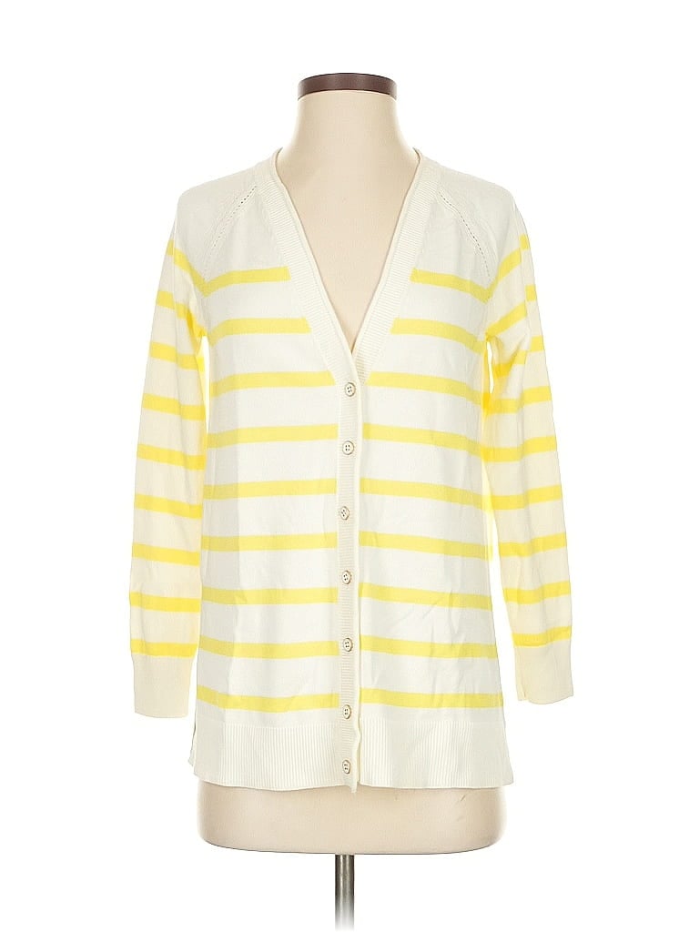 Pre-owned Talbots Cardigan Sweater In Yellow
