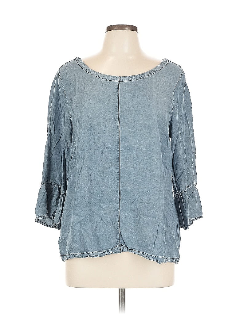 Pre-owned Blue Rain 3/4 Sleeve Blouse In Blue