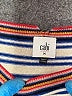 CAbi Stripes Blue Tan Pullover Sweater Size M - photo 3