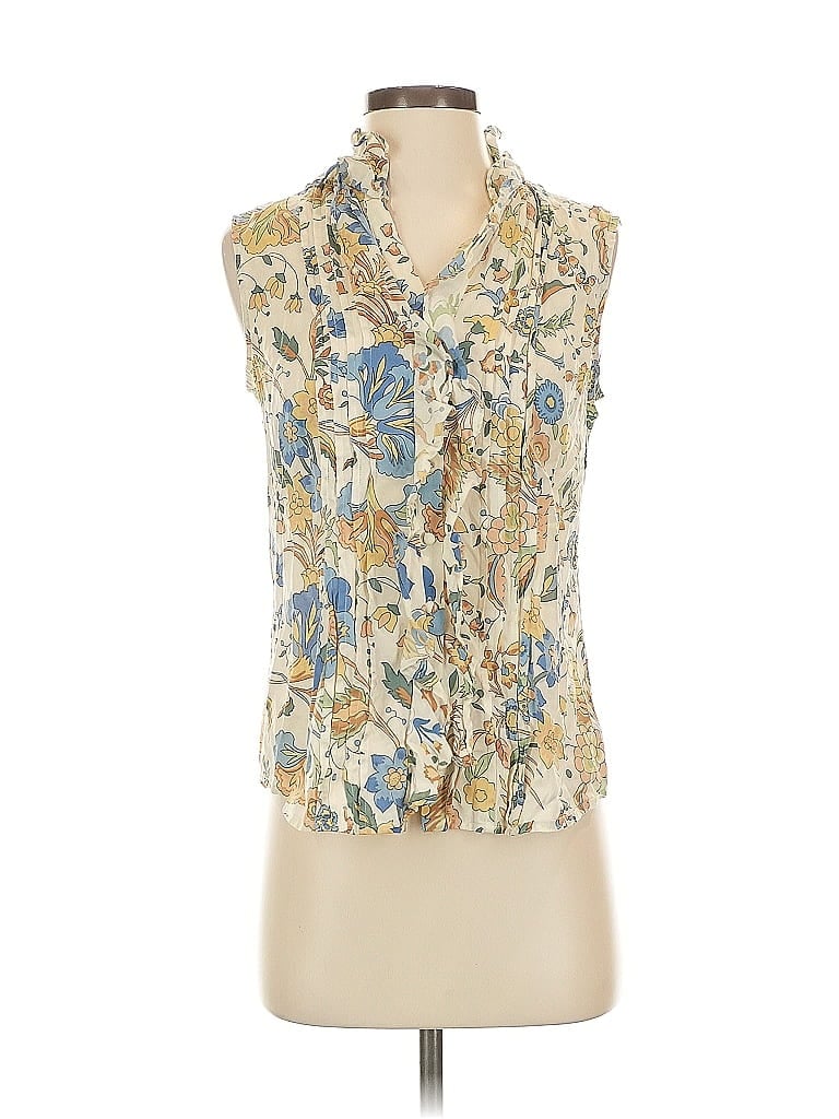 Pre-owned Talbots Tank Top Ivory Cowl Neck Tops In White