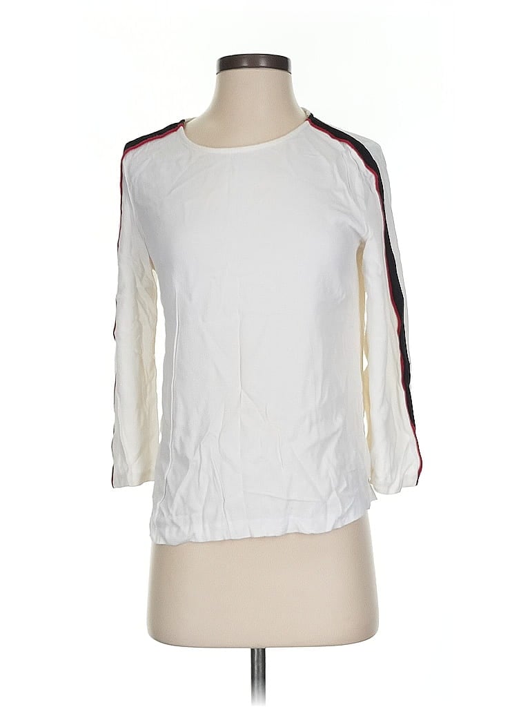 Pre-owned Mango 3/4 Sleeve T-shirt In White