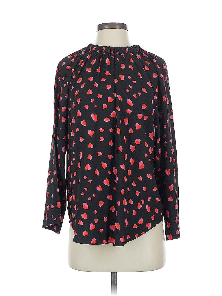 Pre-owned Ann Taylor Long Sleeve Blouse In Red