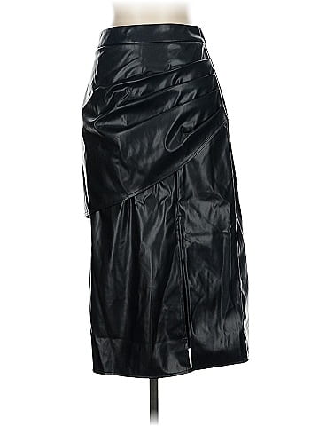 Kate Kasin Faux Leather Skirt (view 1)