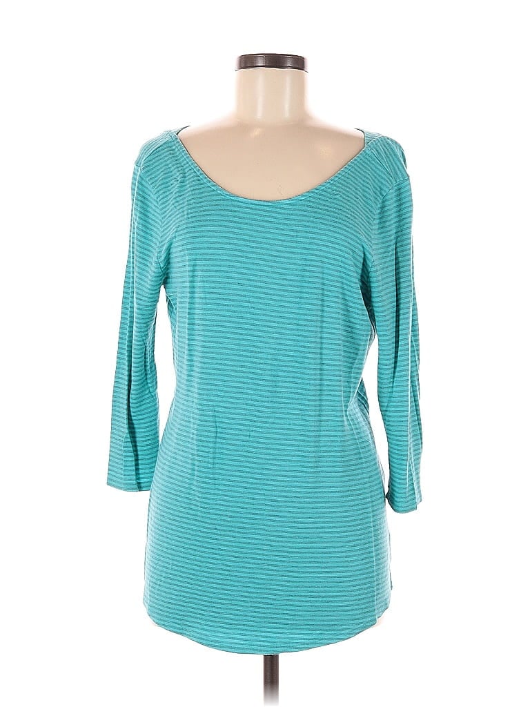 Click to view more detailed imagery on our partner's website Pre-owned Beyond Yoga 3/4 Sleeve T-shirt In Blue