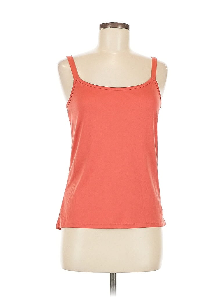 Pre-owned Unbranded Tank Top Orange Strapless Neckline Tops