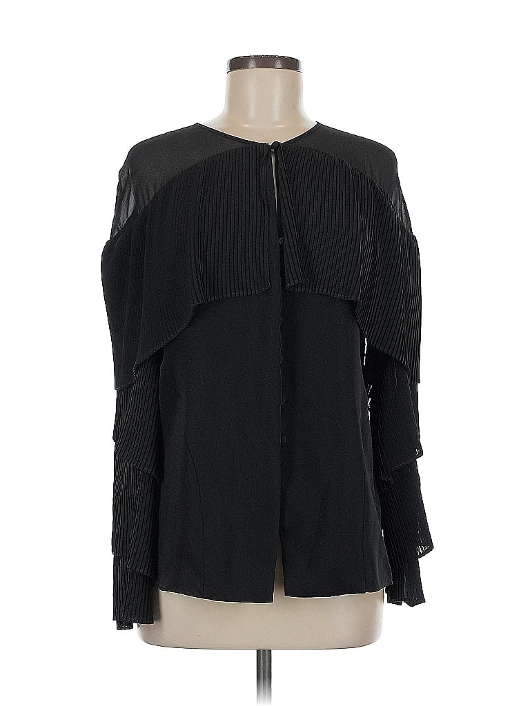Pre-owned Prabal Gurung Long Sleeve Blouse In Black