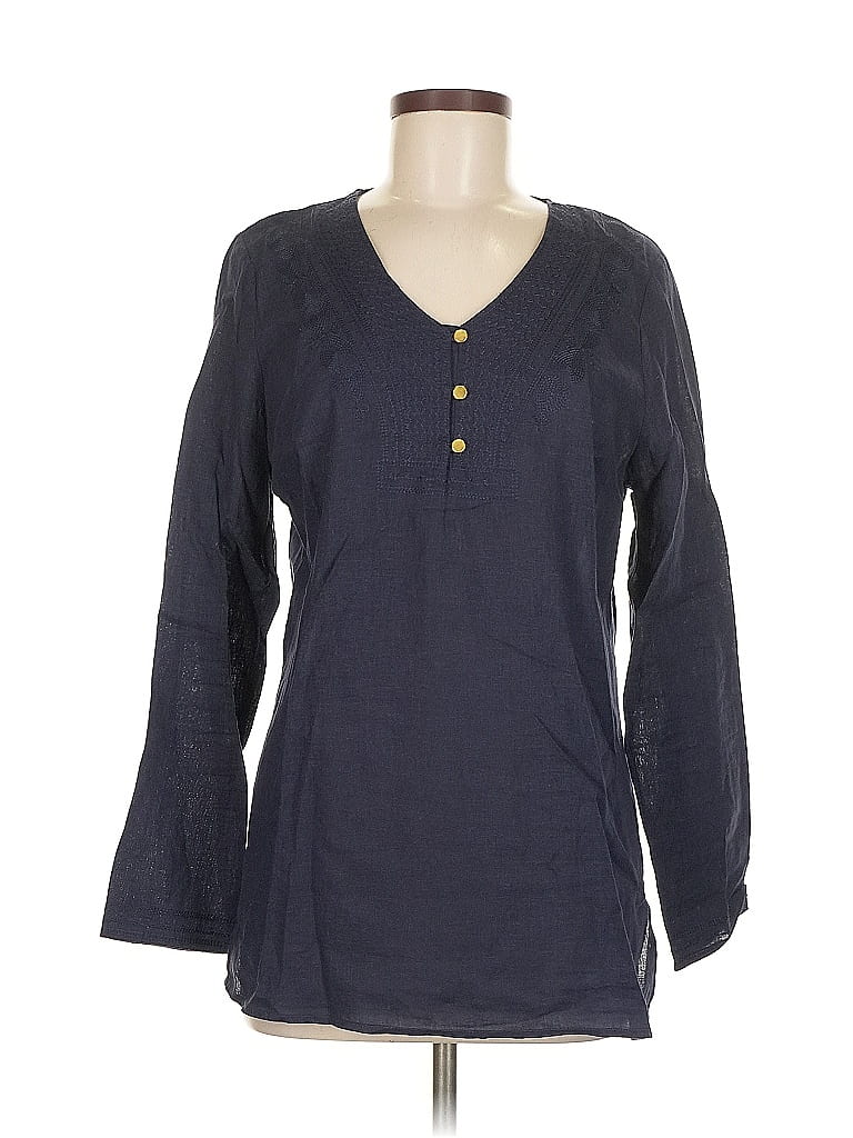 Pre-owned Kenar Long Sleeve Blouse In Blue