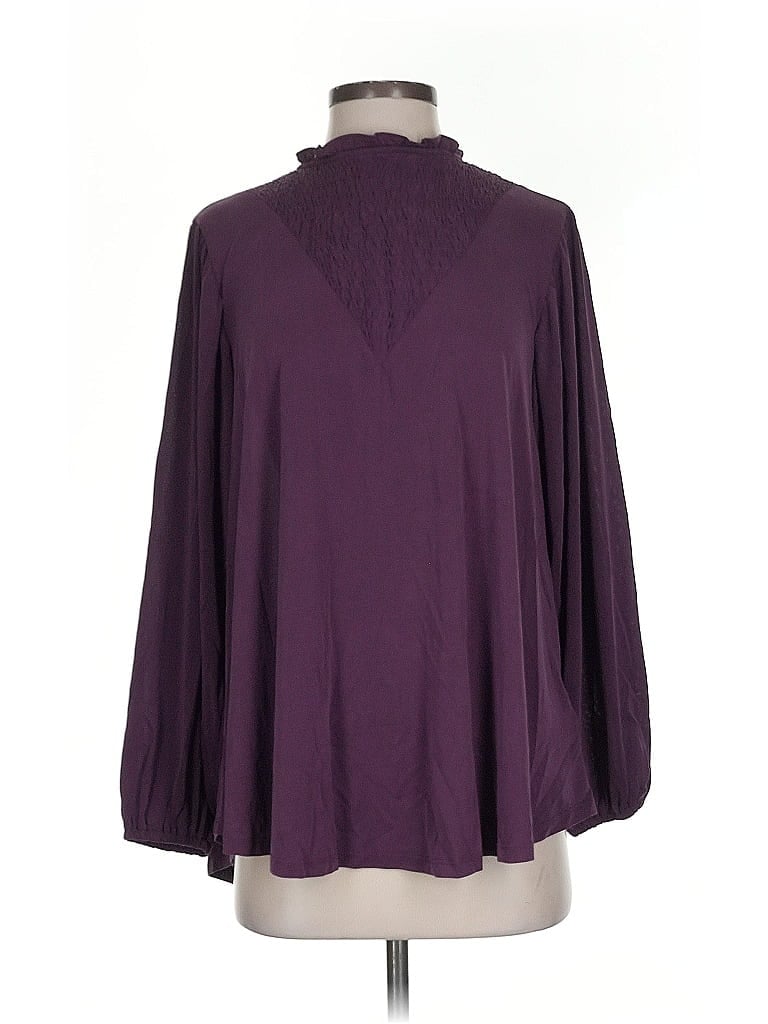 Pre-owned Lularoe Long Sleeve Blouse In Purple
