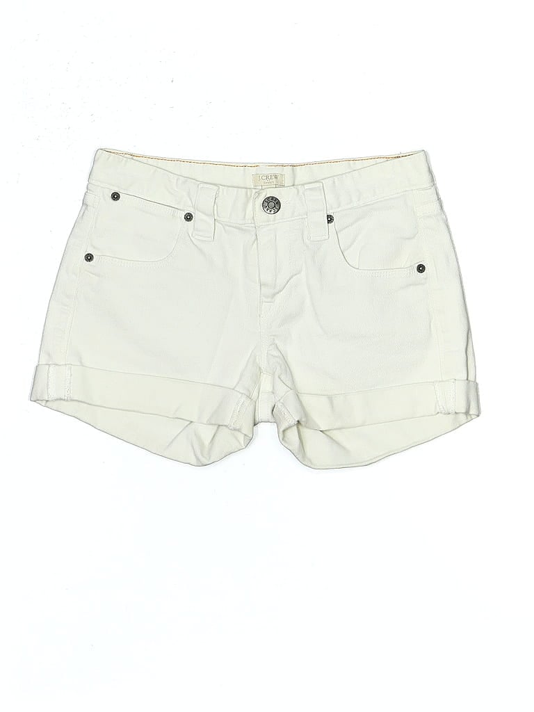 Pre-owned J.crew Factory Store Khaki Shorts In White