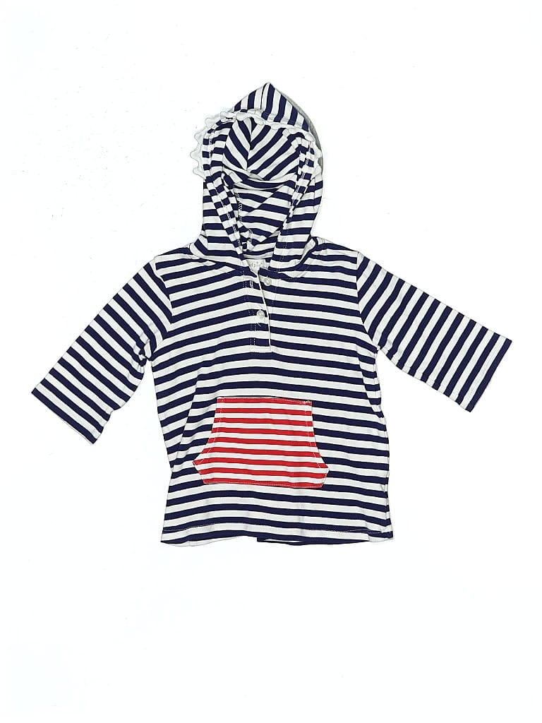 Pre-owned Mud Pie Kids' 3/4 Sleeve Top Blue Tops