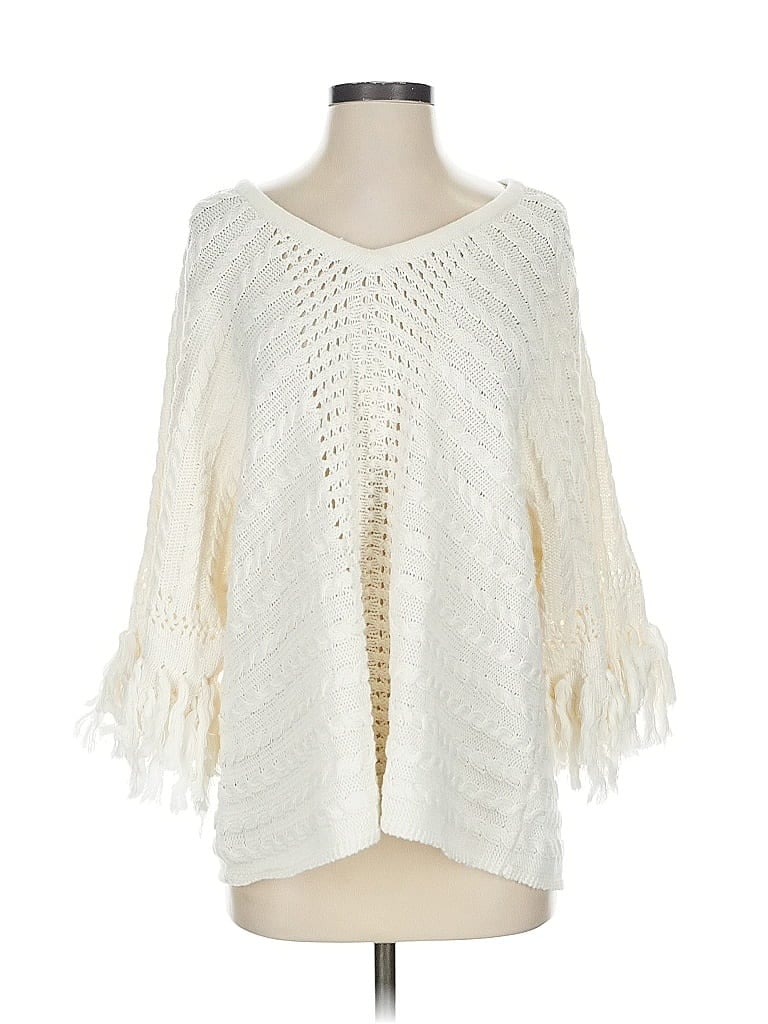 Pre-owned Cabi Poncho In White