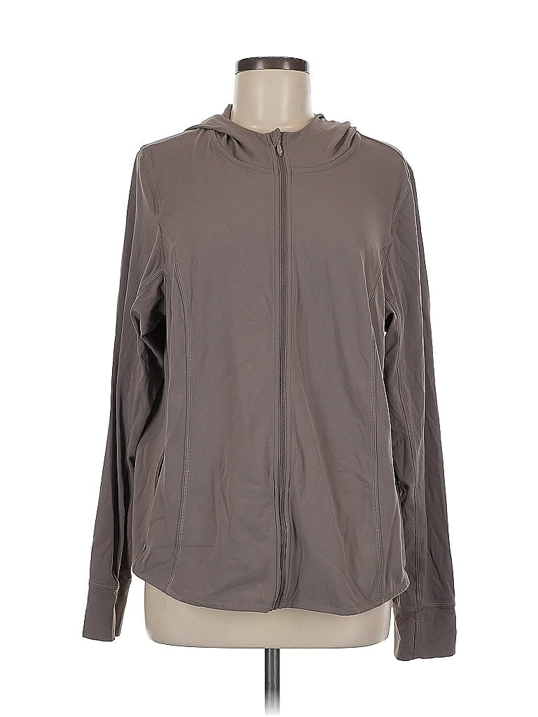 Pre-owned Game Zip Up Hoodie In Gray