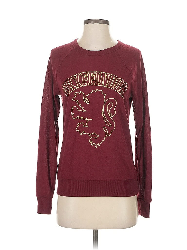 Pre-owned Harry Potter Long Sleeve T-shirt In Burgundy