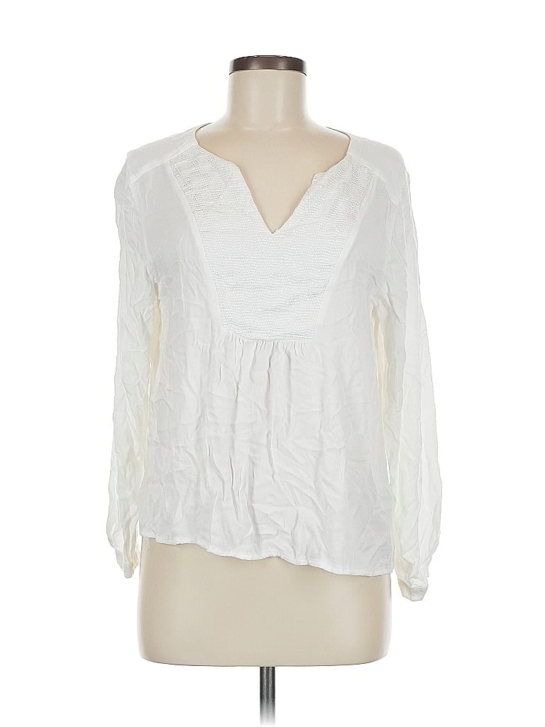 Pre-owned Collective Concepts Long Sleeve Blouse In White