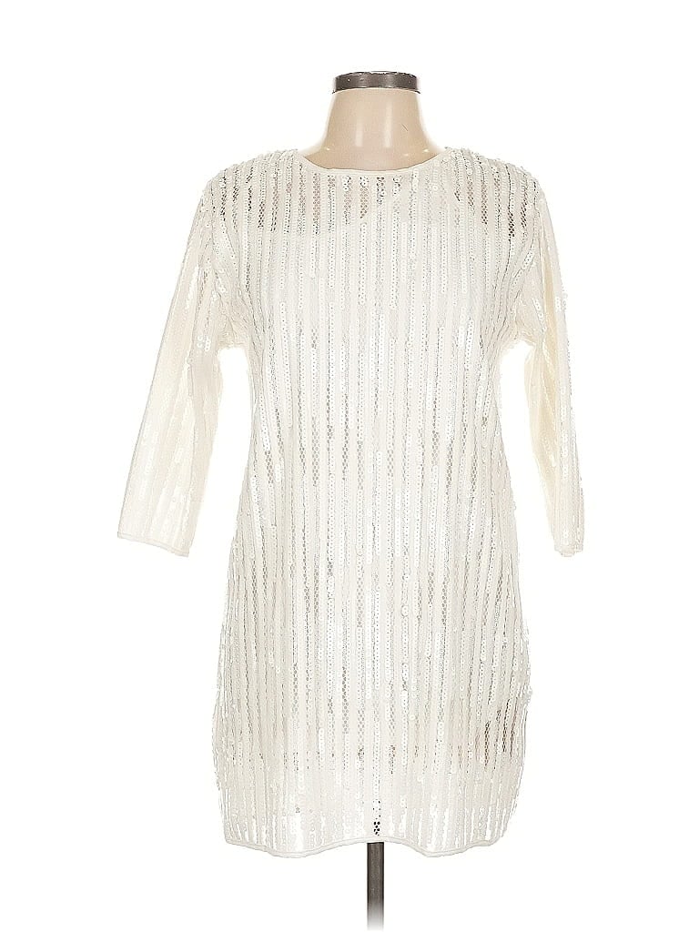 Pre-owned Zara W&b Collection Cocktail Dress In White