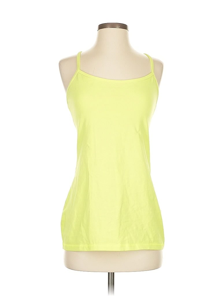 Pre-owned Lululemon Athletica Tank Top Yellow Halter Neckline Tops