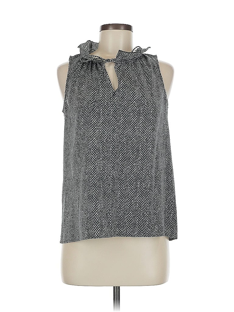 Pre-owned J.crew Factory Store Sleeveless Blouse In Gray