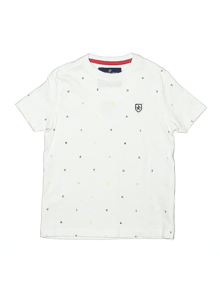 Pre-owned Assorted Brands Kids' Short Sleeve Top White Crew Neck Tops