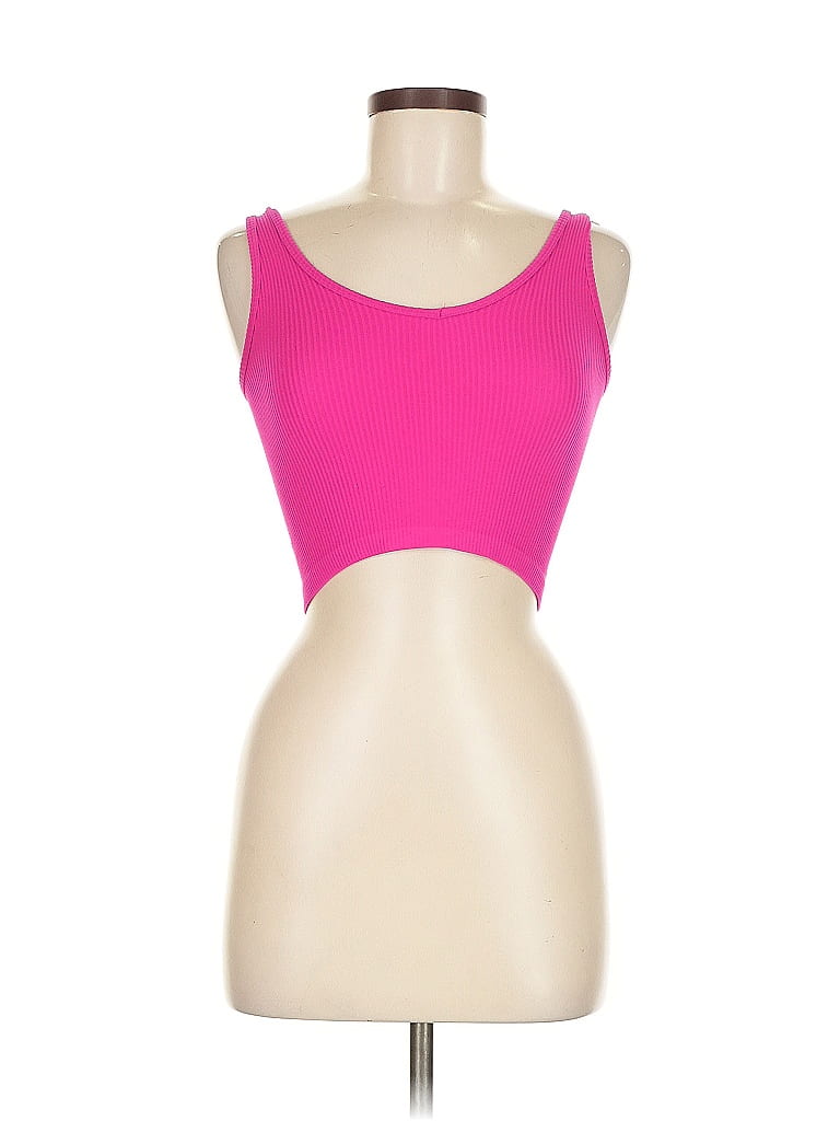 Pre-owned Suzette Tank Top Pink Strapless Neckline Tops