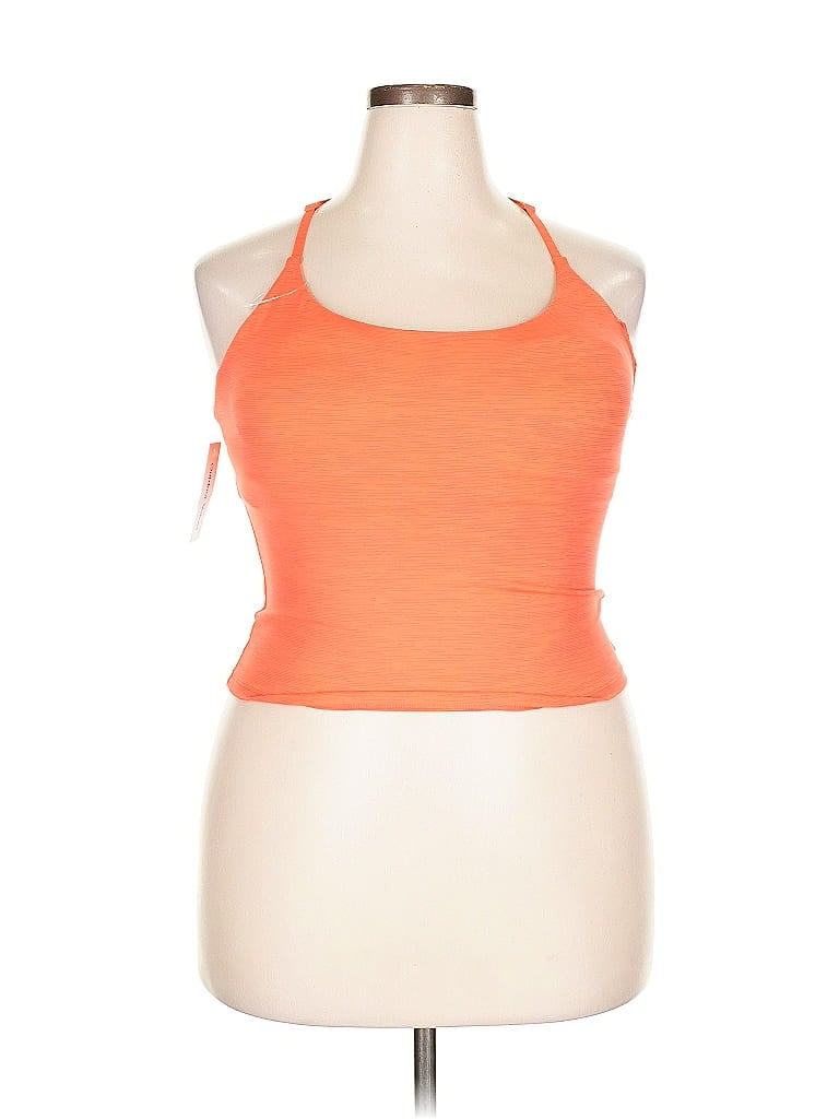 Outdoor Voices Tank Top Orange Halter Neckline Tops In Multi
