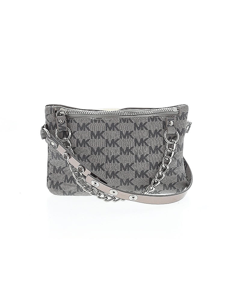 Click to view more detailed imagery on our partner's website Pre-owned Michael Michael Kors Leather Belt Bag In Gray