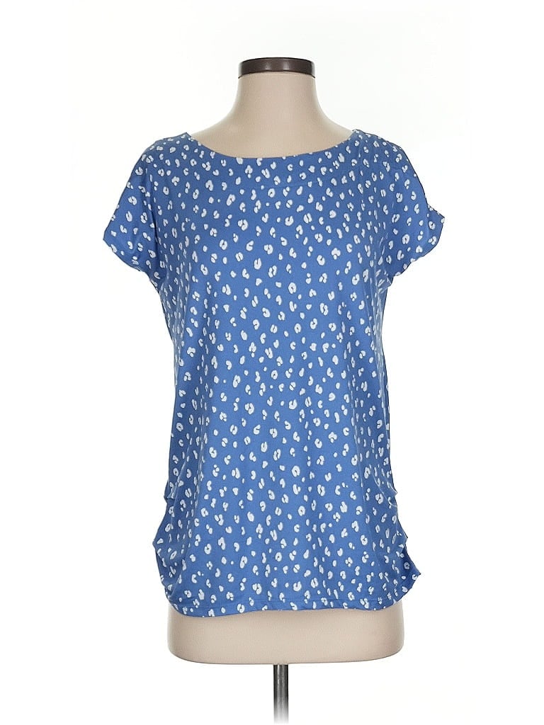 Pre-owned Assorted Brands Short Sleeve Blouse In Blue