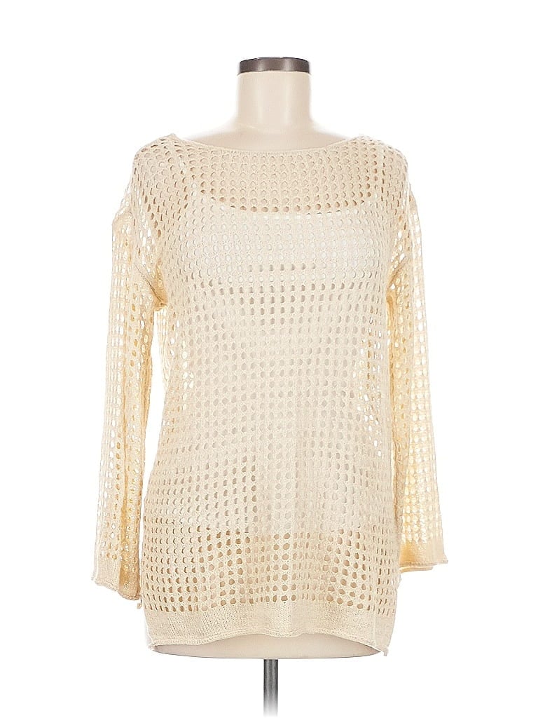 Pre-owned Unbranded Pullover Sweater In White