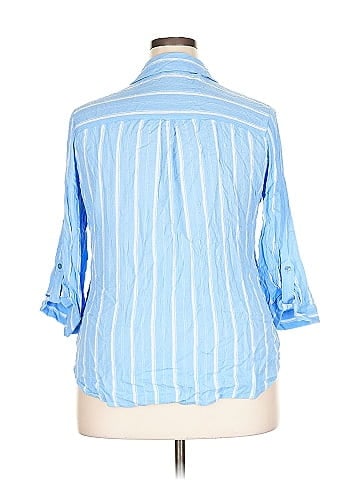 Fortune + Ivy 3/4 Sleeve Button-Down Shirt (view 2)