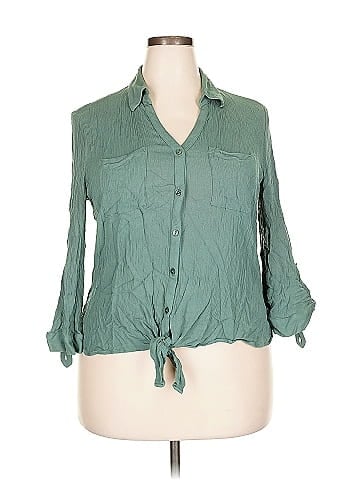 Fortune + Ivy 3/4 Sleeve Button-Down Shirt (view 1)