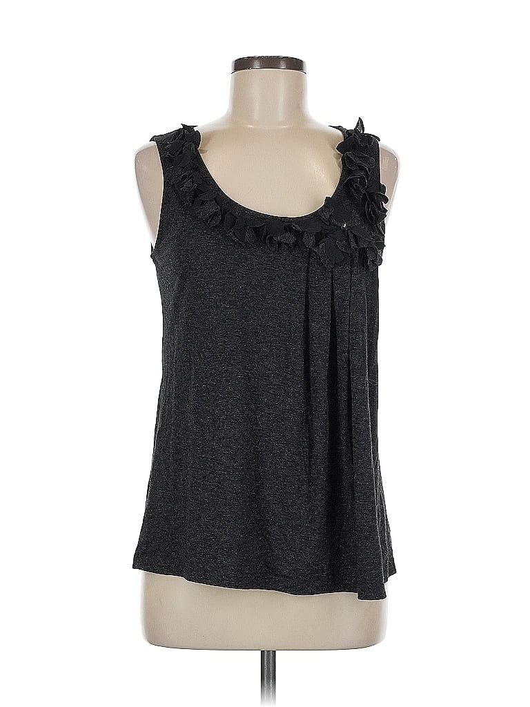Pre-owned Olivia Moon Sleeveless Top Gray Halter Neckline Tops