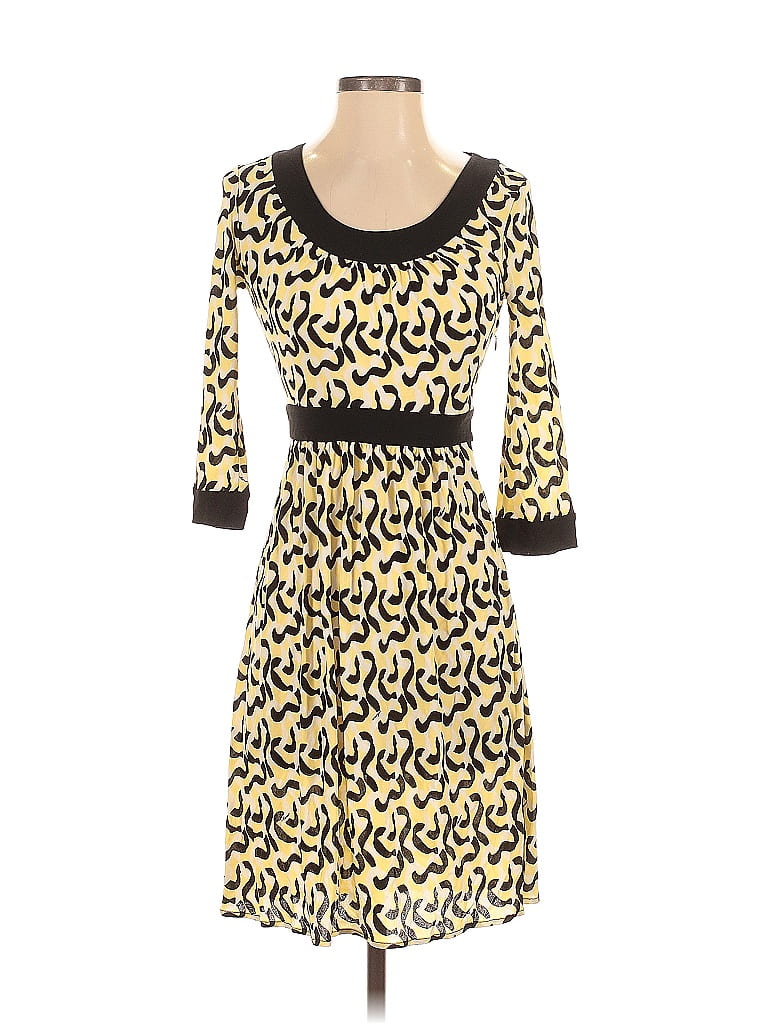 Pre-owned An Original Milly Of New York Casual Dress In Yellow