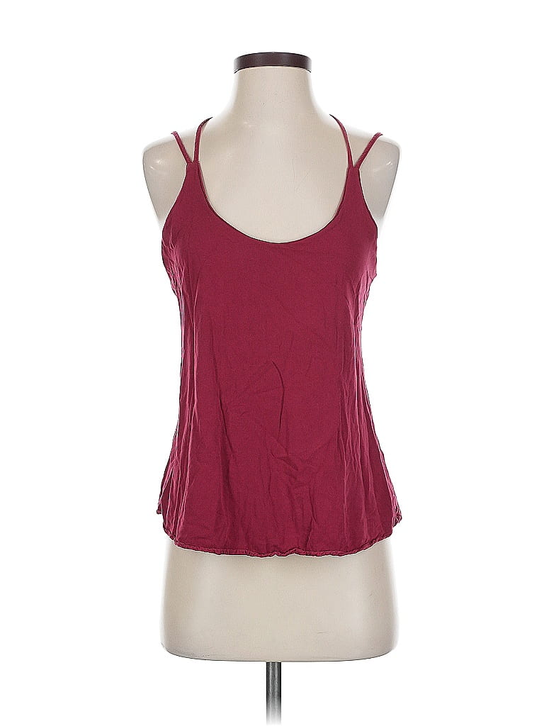 Click to view more detailed imagery on our partner's website Pre-owned Thread & Supply Sleeveless Top Burgundy Halter Neckline Tops