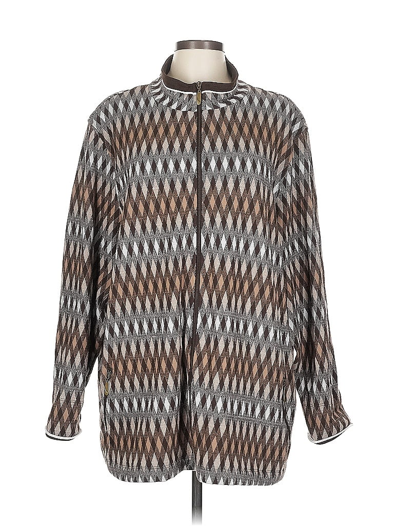 Pre-owned Allison Daley Poncho In Brown