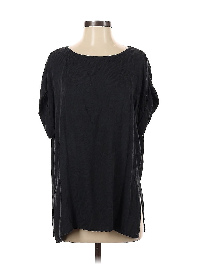 Pre-owned Kld. Signature Short Sleeve Blouse In Black