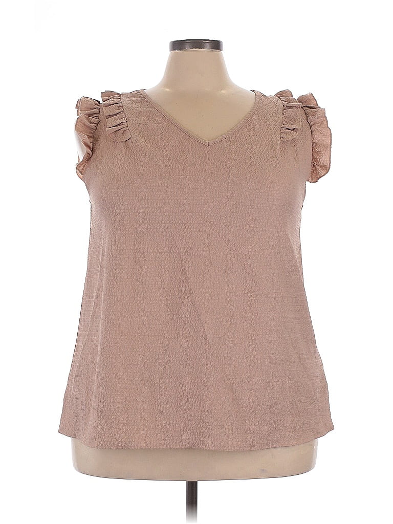 EMERY ROSE Pre-owned Sleeveless Blouse In Brown