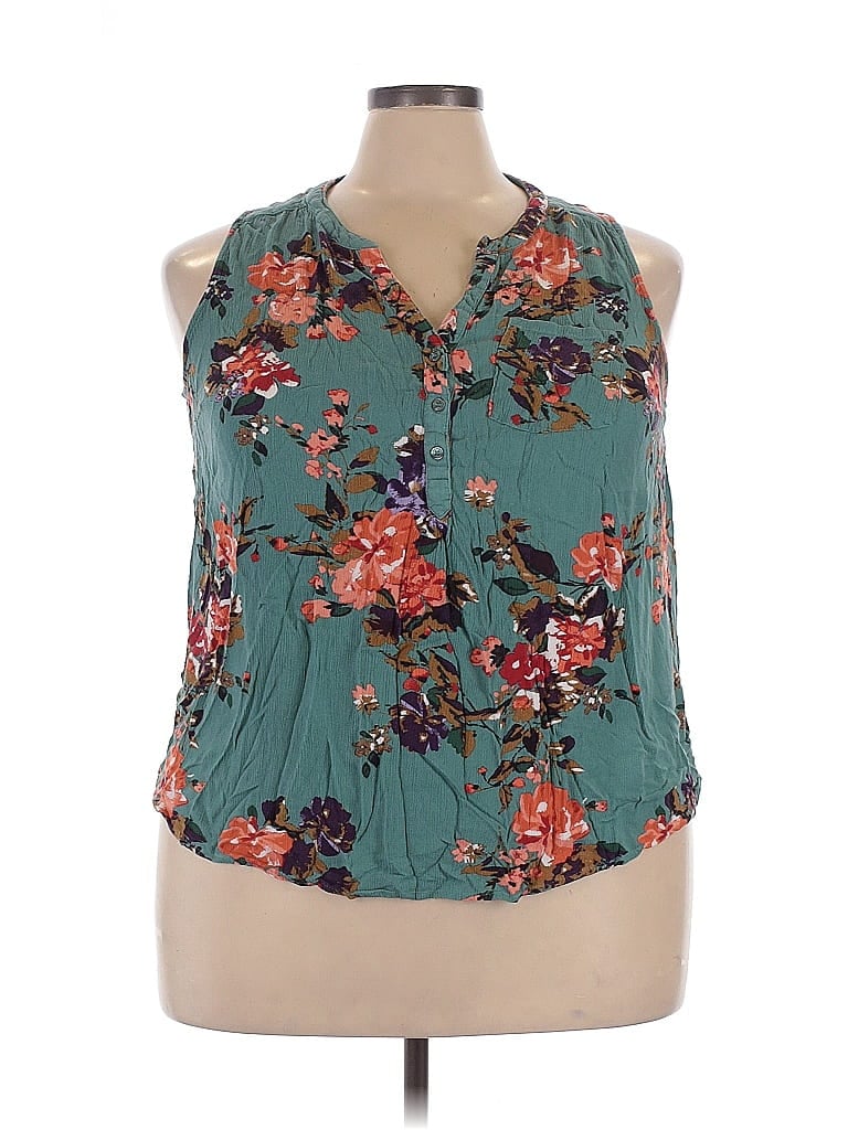 Pre-owned Market & Spruce Sleeveless Blouse In Blue