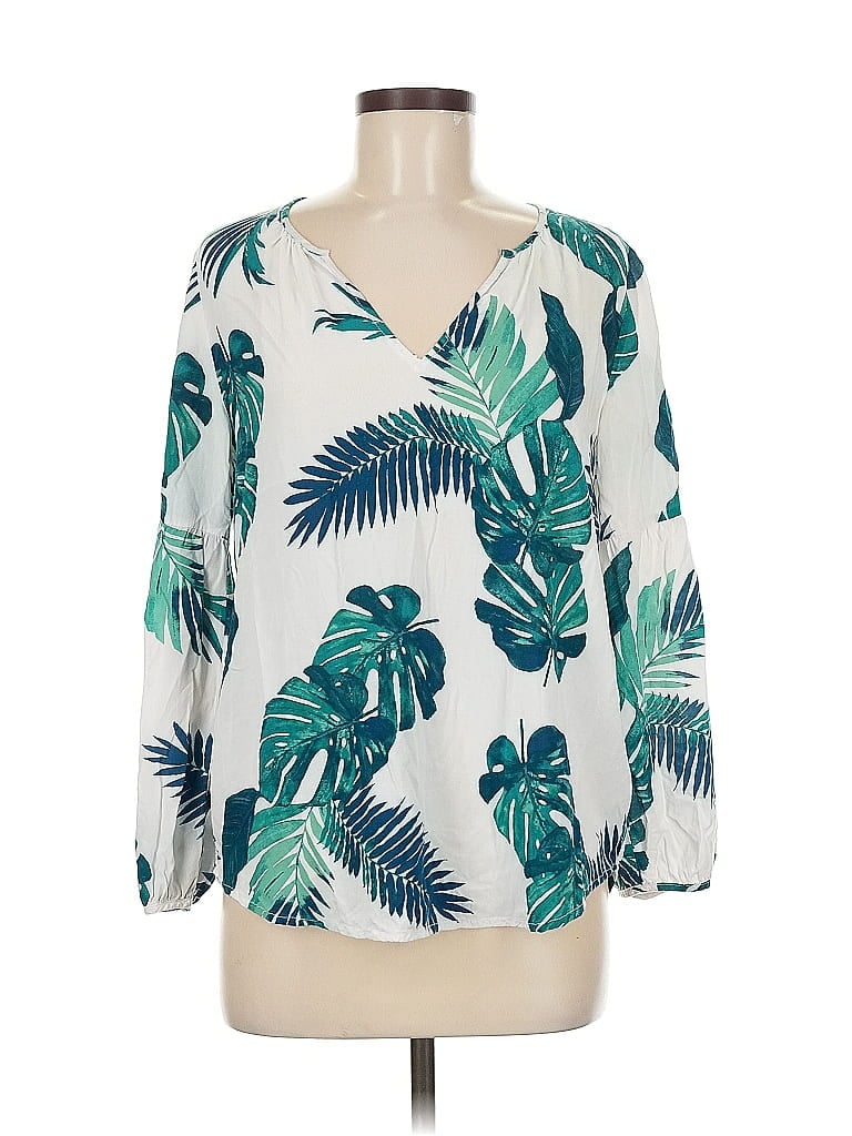 Pre-owned Old Navy Long Sleeve Blouse In White