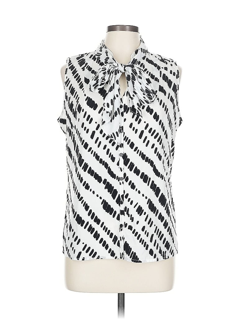 Pre-owned Liz Claiborne Sleeveless Blouse In Silver