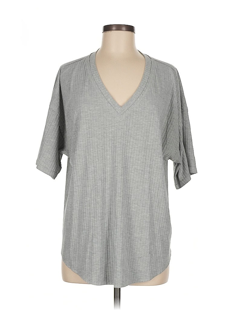 ENTRO Pre-owned 3/4 Sleeve T-shirt In Gray