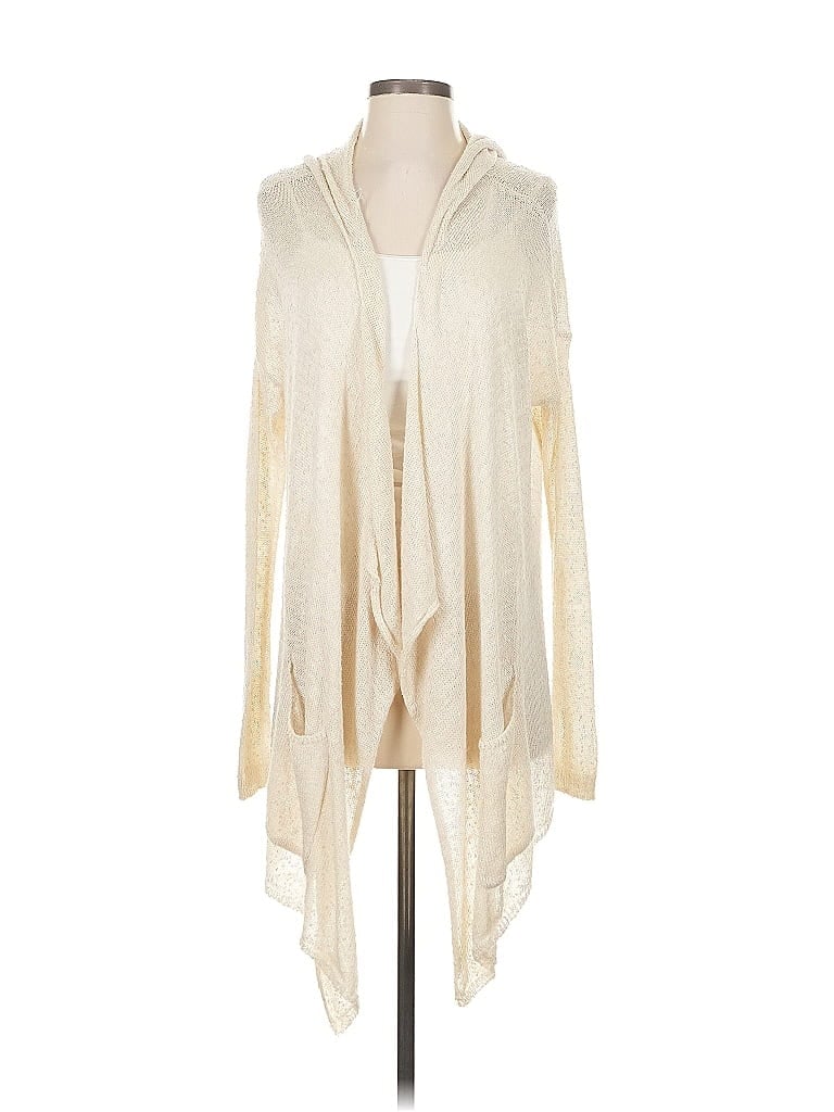 Pre-owned Abercrombie & Fitch Cardigan Sweater In White