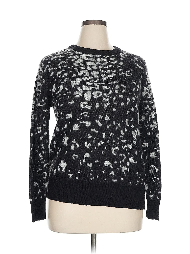 Pre-owned Ava & Viv Pullover Sweater In Black