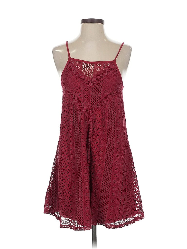 Pre-owned Alya Casual Dress In Burgundy