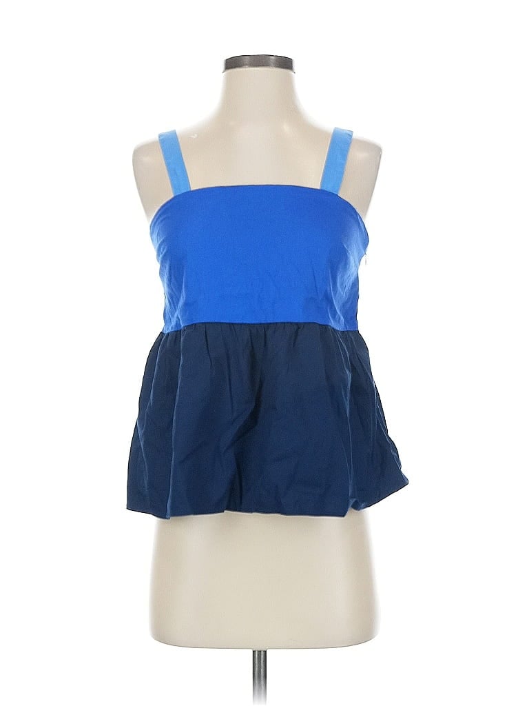 Pre-owned Ann Taylor Loft Tank Top Blue Strapless Neckline Tops