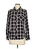 Rails 100% Rayon Plaid Black Long Sleeve Button-Down Shirt Size M - photo 1