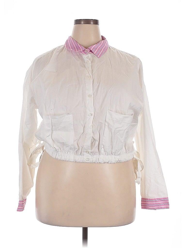 Rouge 3/4 Sleeve Blouse In White