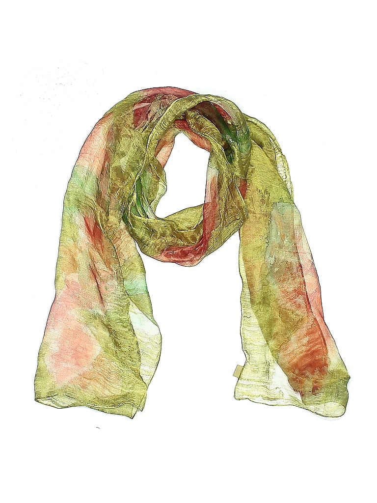 Pre-owned Assorted Brands Scarf In Green