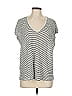 Mango Stripes Gray Sleeveless T-Shirt Size M - photo 1