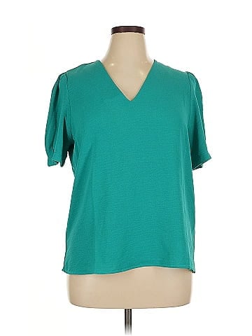 NY Collection Short Sleeve Blouse (view 1)